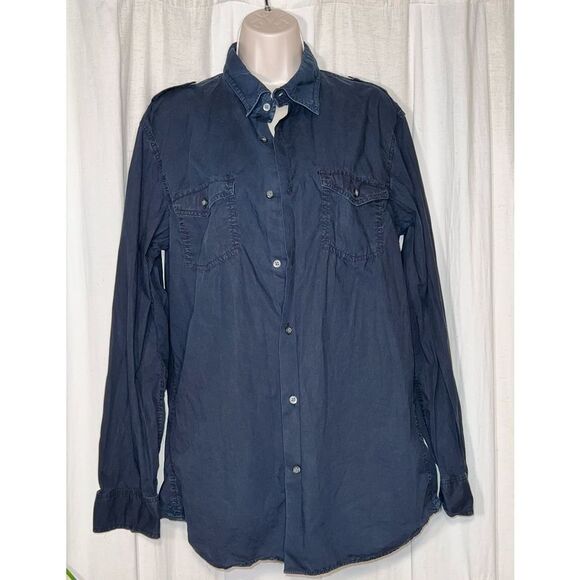 Men’s Button Up 16- 16 1/2 ~ Banana Republic ~ Blue ~ EUC - Picture 1 of 6
